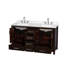 Sheffield 60" Freestanding Double Bathroom Vanity with Quartz Top-58437543-58437542-58397245
