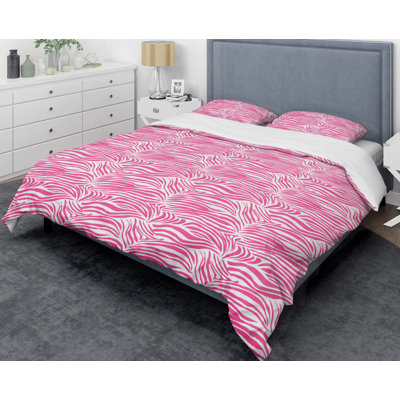 Ensemble de housse de couette mid-century glamour zèbre animal