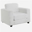 Fauteuil de bureau Mid-Century en chenille avec accoudoirs inclinés, mousse élastique à haute densité de 7 pouces, coussin en mousse viscoélastique à long terme, convient aux dortoirs