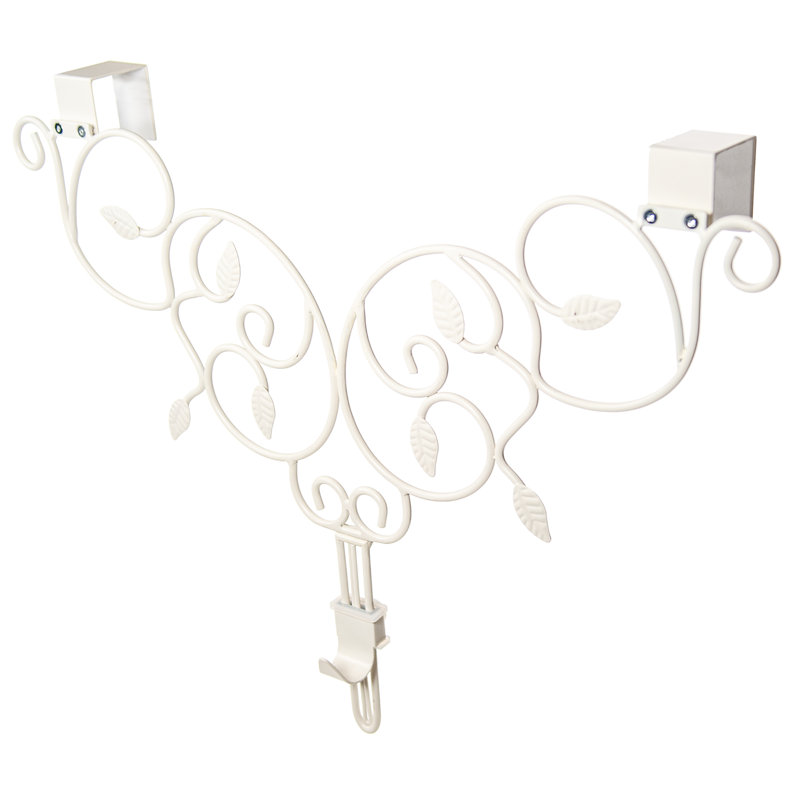 Adjustable Wreath Hanger for Door - Ivy (White)