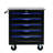 5 DRAWERS MULTIFUNCTIONAL TOOL CART WITH WHEELSBLACK+BLUE