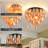 4 - Light 17'' Unique / Statement Round Flush Mount Ceiling Light With Glass-110845881