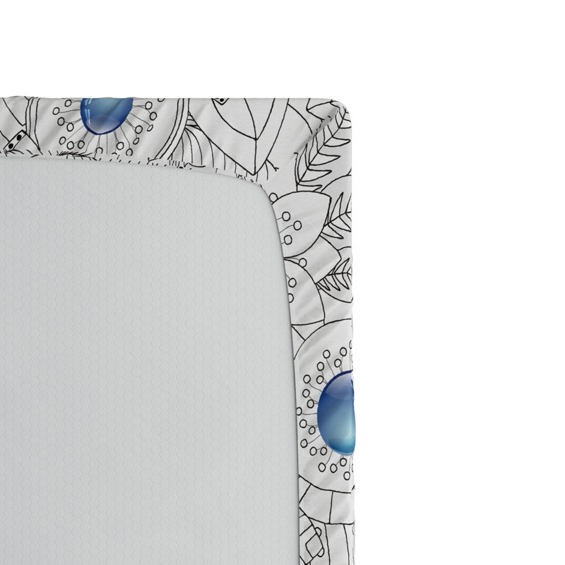 Microfiber Floral Fitted Sheet, Queen Fitted Sheet