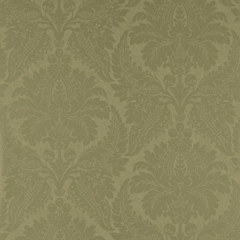 Malmaison Damask Wallpaper, Old Gold