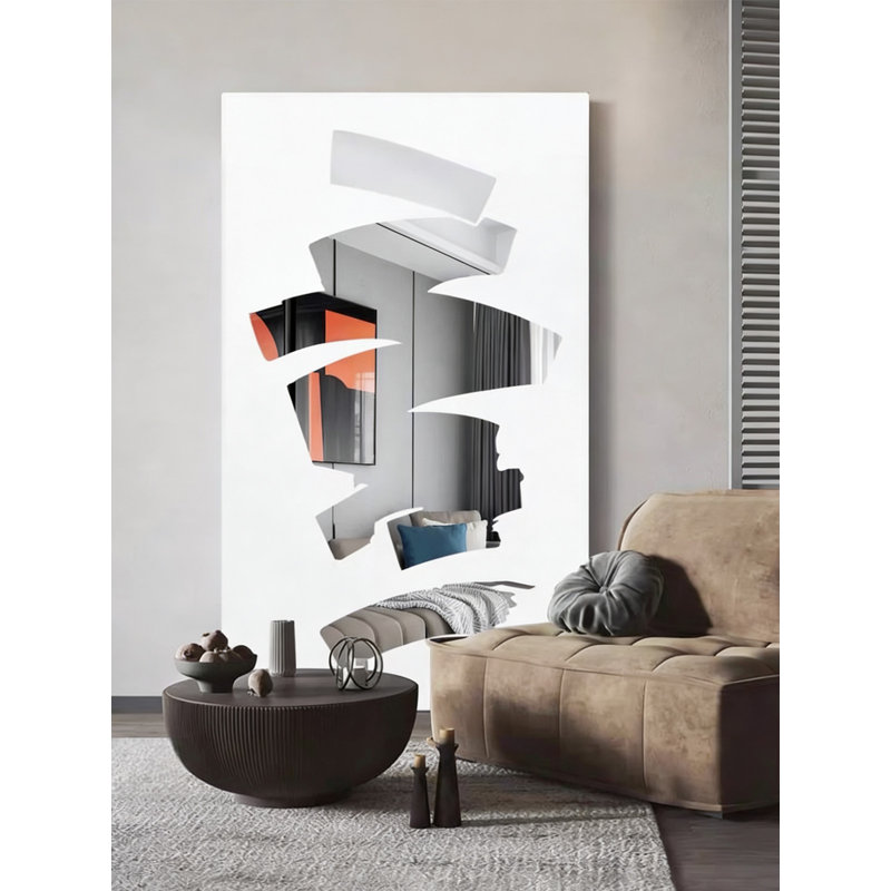 Miroir pleine grandeur mural Creative Luxury, 86.61" H x 47.24" W, White