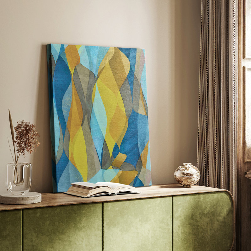 Colourful Cascade II -Custom Wrapped Gallery Cavas, 18" H x 12" W