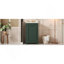 Ensemble de meuble-lavabo sur pied 20 po avec lavabo en céramique, meuble-lavabo simple autoportant avec porte à fermeture douce, tablette réglable, style moderne, vert.-1060180339