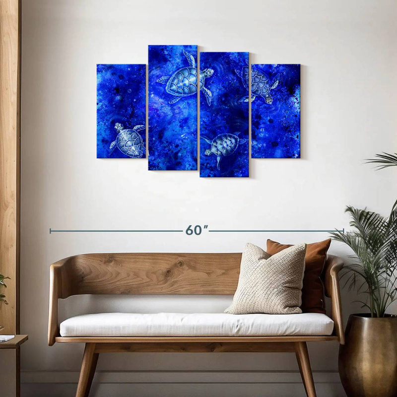 Acrylique de tortue de mer Brampt, H 27 po x l 43 po