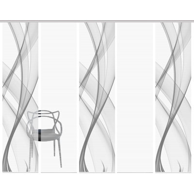 Polyester Semi Sheer Track Insert Sliding Panel