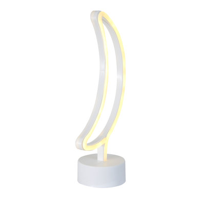 Lampe de table blanche à DEL 11,5 po Neon