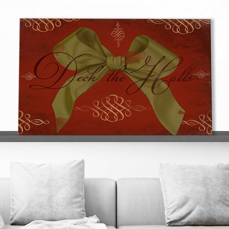 «Deck The Halls» par By Jodi - impression, Toile tendue, H 24 po x l 40 po x P 1,5 po