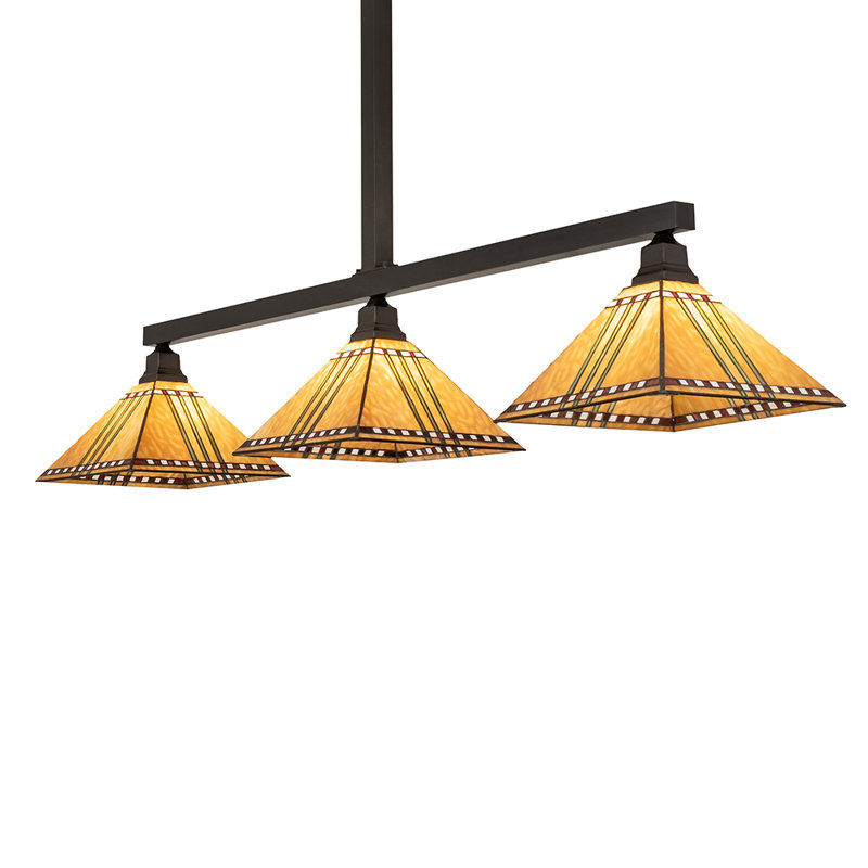 Finkel 3 - Light Pendant, 38" H x 62" W x 13" D, Craftsman Brown