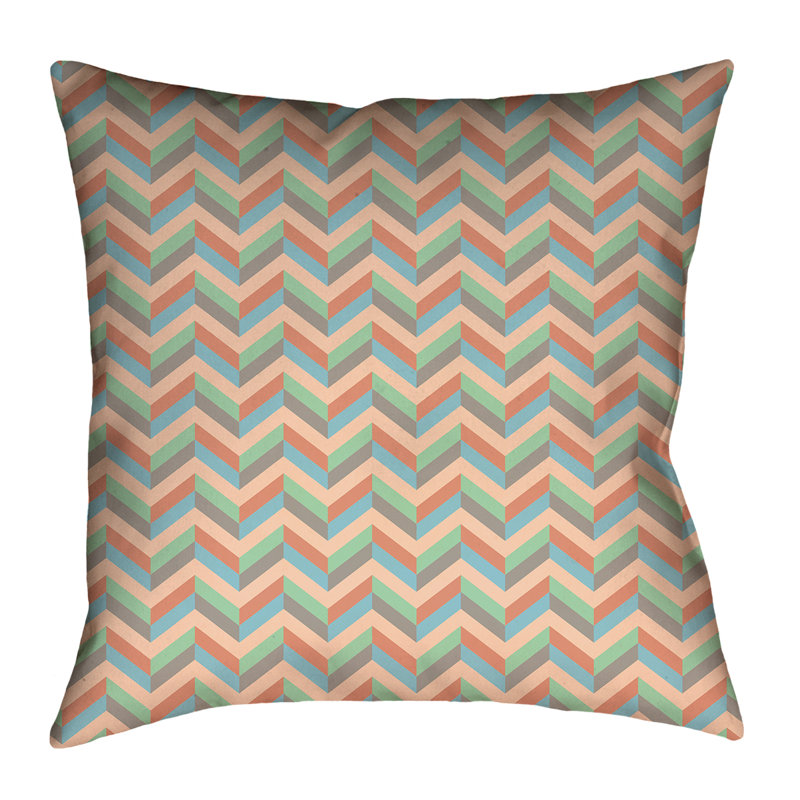 Housse de coussin Katelyn Elizabeth, 18 po x 18 po, Sergé de coton, Orange et gris
