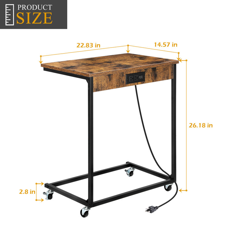 End Table Built-In Outlets
