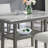 Selena 60" Rectangular Gray Faux Marble Counter Height Table with Storage Shelf & Gray Wood Legs-1654100177