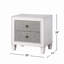 Table de chevet 2 tons avec 2 tiroirs