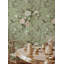 Soft Green Botanical Bird Wallpaper Vintage Pattern Bryelle Peel & Stick Floral Roll