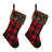 21" Fur Black/Red Buffalo Plaid Stocking
