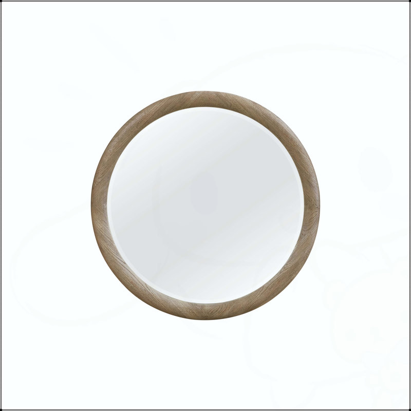 Miroir rond English Oak