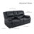 6-piece Faux Leather Reclining 5-seater Sectional With Storage Console & Cup Holders-470689684