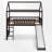 Twin Size Low Loft Bed With Slide-1225399311