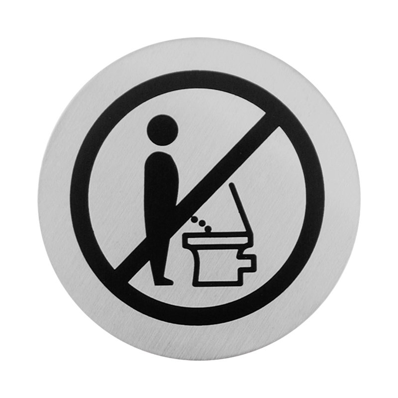 Sula Do Not Pee Sign in Brushed