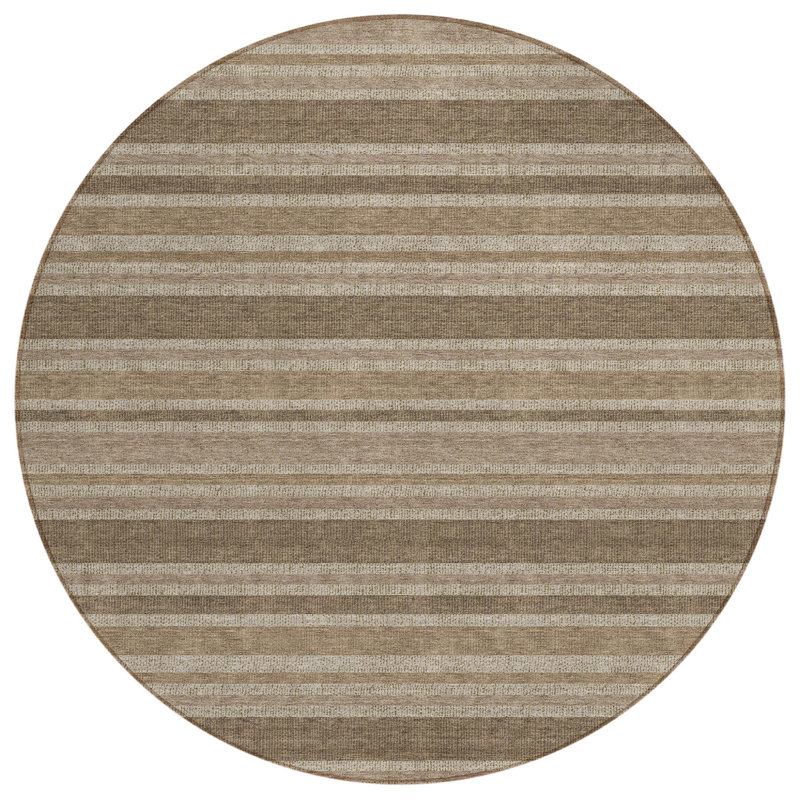 Tapis d'intérieur rond 8 po Taupe