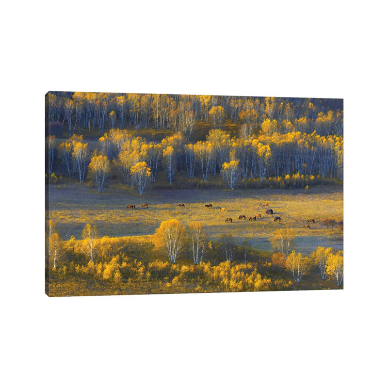 Fall Serenity by Hua Zhu - Wrapped Canvas Painting