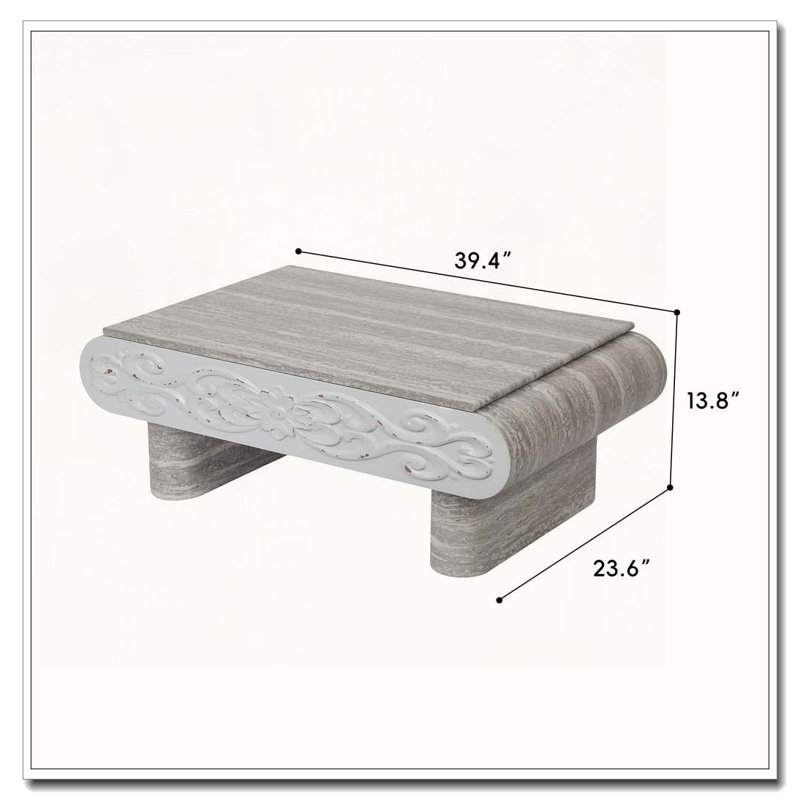 Table basse à plateau relevable Modern, Beige+Grey