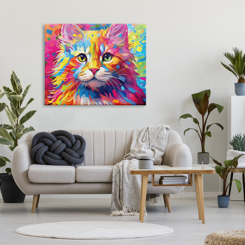 Vivid Cat par Image World, H 36 po x l 48 po x P 1,5 po