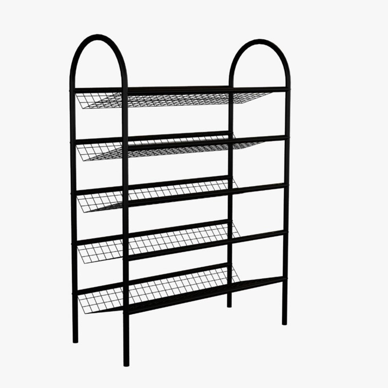 Stylish Shoe Cabinet, Black Metal Frame, 27.2 x 11.8 x 7.9 inches | 100% Durable Metal, Thickness: 0.3 inches | Space-Saving Design, Easy to Assemble, Perfect for Entryway & Closet Organization