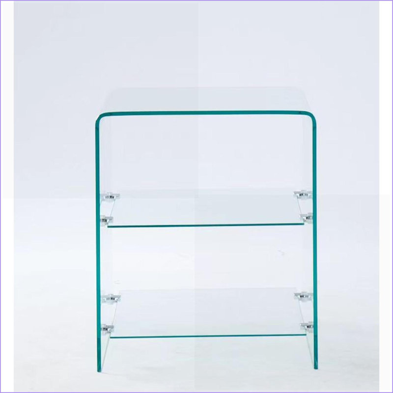 Table basse en verre trempé transparent trempé pour la maison et l'extérieur, facile à nettoyer et sans assemblage requis