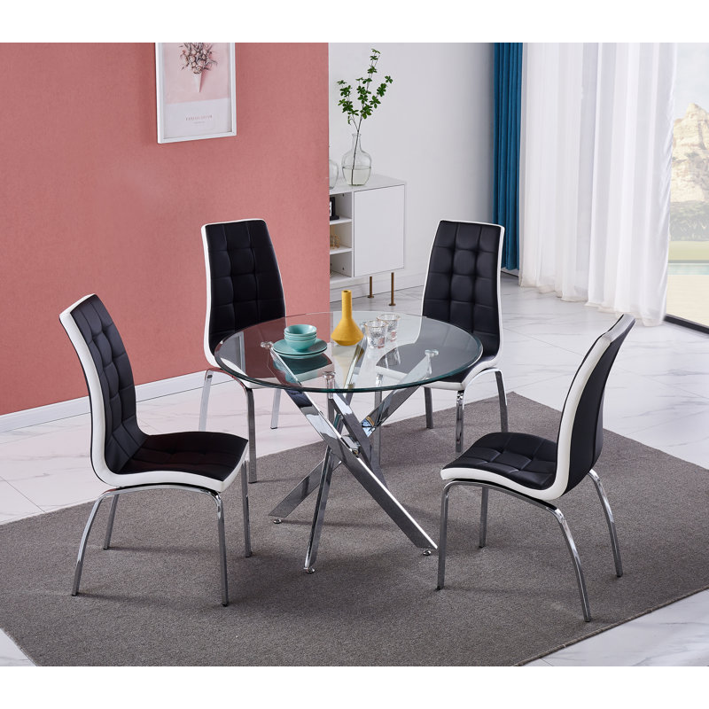4 - Person Dining Set, Black