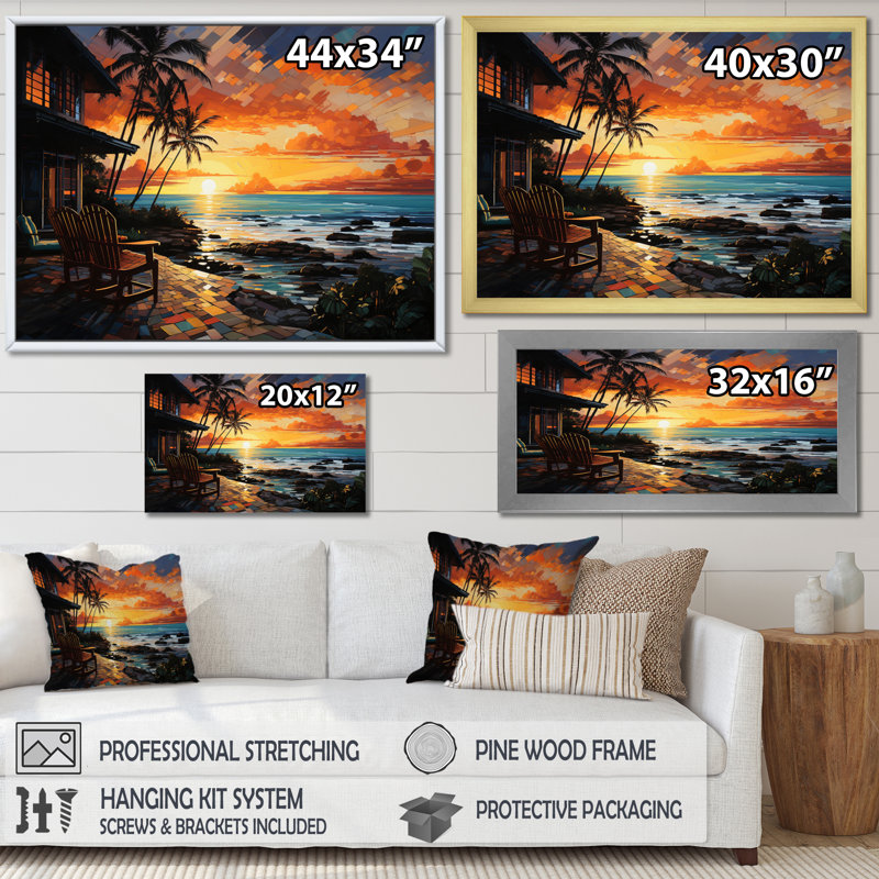 Hotels Lodges Resort Reverie III - Nautical & Beach Wall Decor, Toile tendue, H 24 po x l 32 po x P 1 po