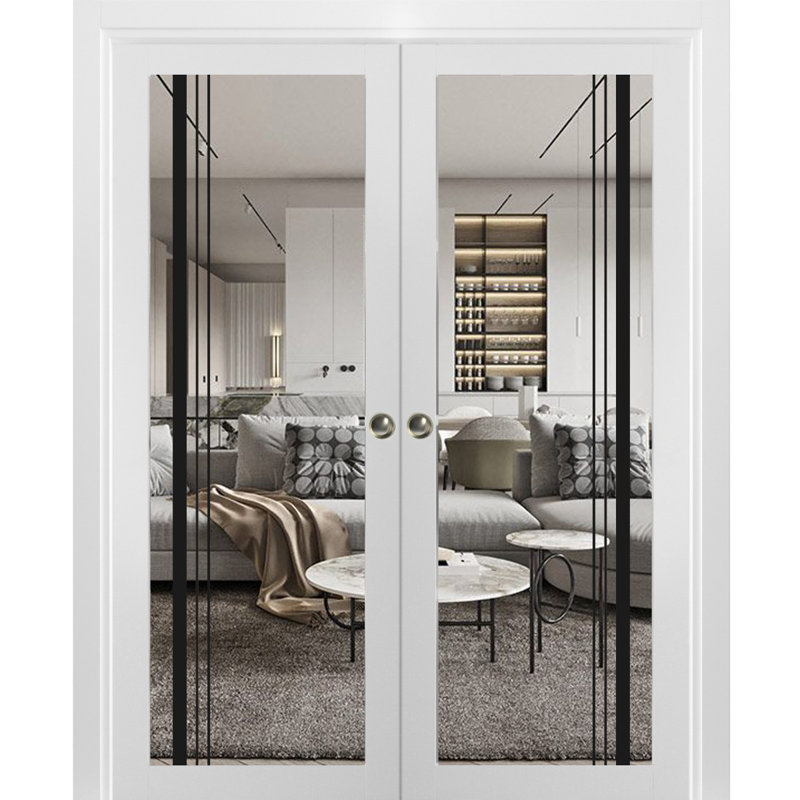 Portes françaises à panneaux, 36 po x 84 po
