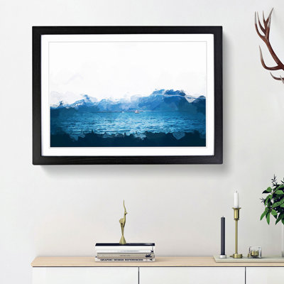 Boats in Reykjavik Iceland in Abstract - Picture Frame Painting Print