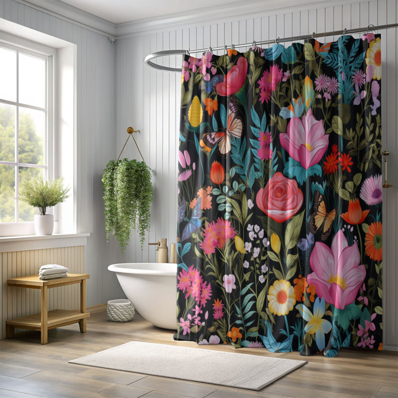 Rideau de douche Blossom Beauty - Premium, H 74 po x l 71 po