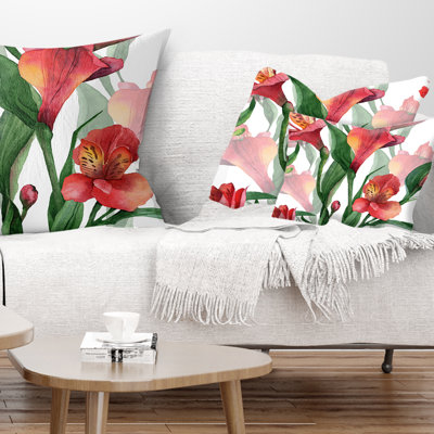 Coussin lombaire art à motif floral
