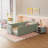 Twin Size Upholstered Platform Bed With Cute Rabbit Ear Shaped Headboard, Safety Rail, And Convenient Storage Pocket, Boucle Fabric – Perfect For Kids' Bedroom-786033678-795159230