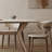 Solid wood rock board simple dining table sets.-104357610