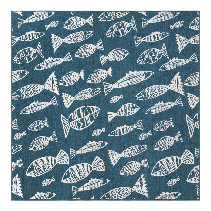 Tapis intérieur / extérieur d'extérieur Coastal, Carré 7 pi 10 po