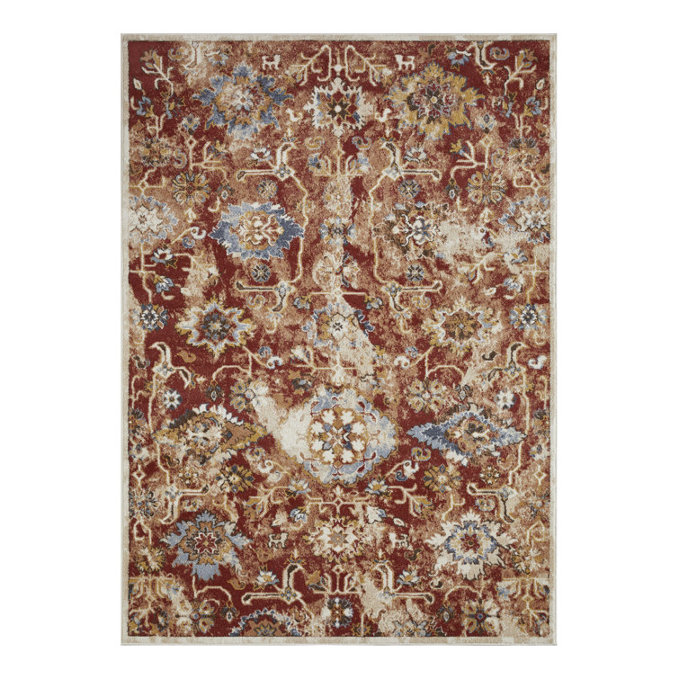 Raashi Washable Abstract Indoor Rug