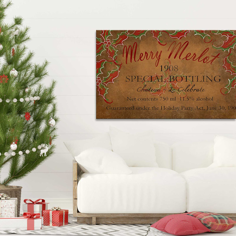 «Merry Merlot (Horizontal)» par Jodi - impression, Toile tendue, H 36 po x l 60 po x P 1,5 po