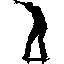 Adhésif décoratif Skateboard Silhouette VI-571586607