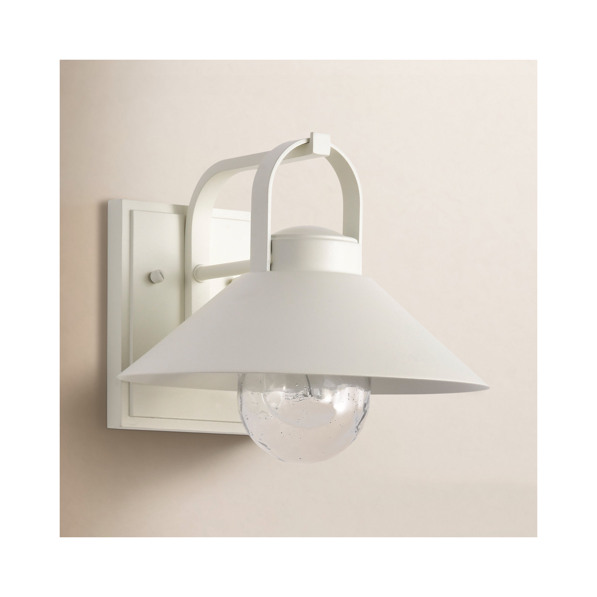 Ridge - Medium Outdoor Lantern - Bronze Finish - Clear Seeded Glass, White, White, 8.88'' H x 10'' W x 11'' D