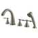 Naples Triple Handle Deck Mounted Roman Tub Faucet with Handshower