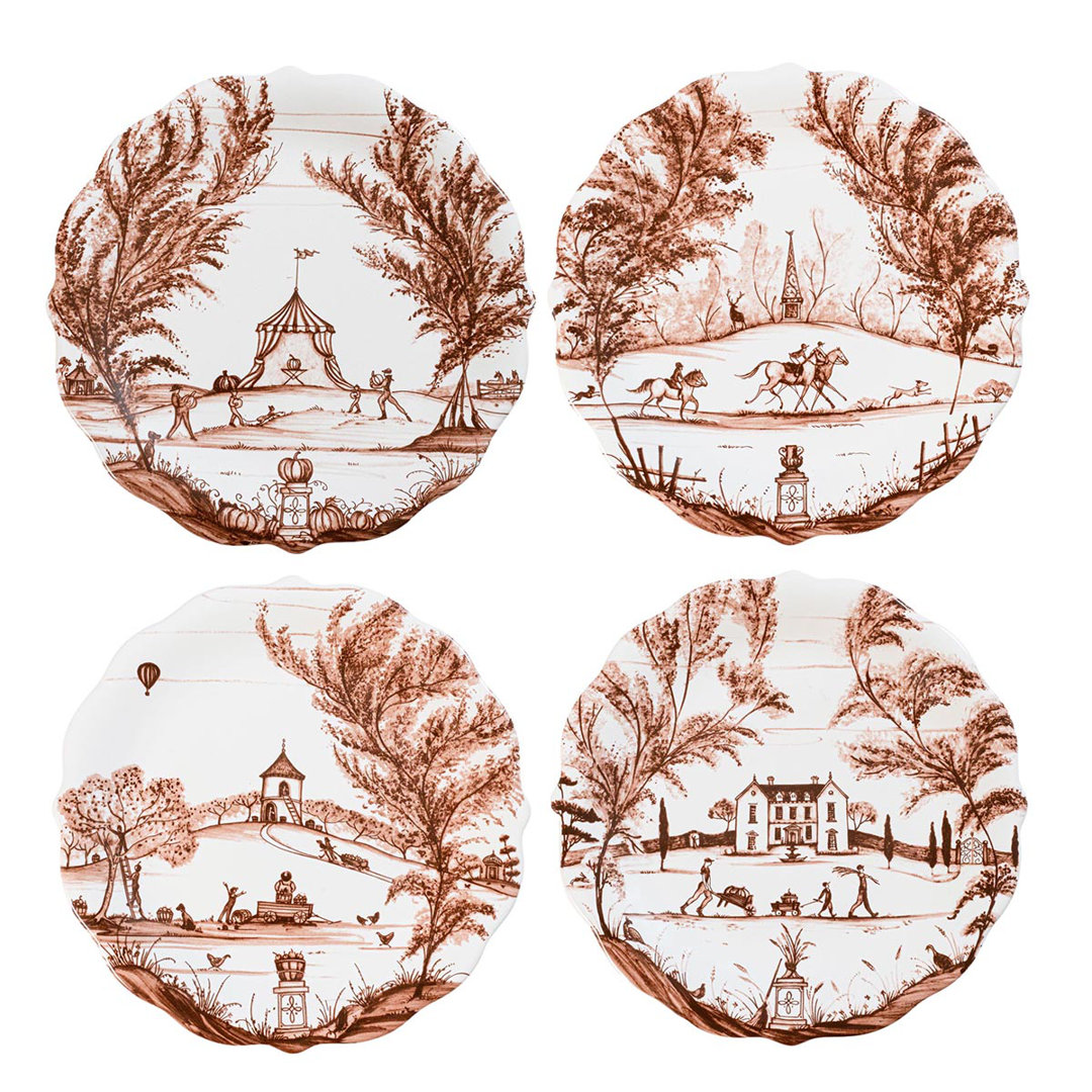 Country Estate Harvest Party Plates Assorted (Set of 4) Juliska
