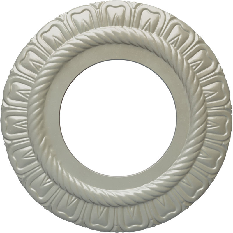 Médaillon de plafond H 9 po x l 9 po x P 0,5 po Claremont, Cuivre Flash