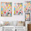 «Pink Mid Century Playful Patterns V», reproduction sur toile abstraite-377080085-377080081