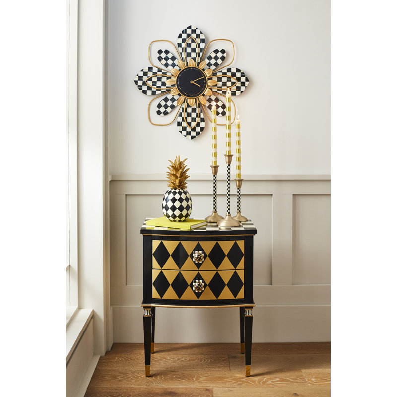 Courtly Check Medium Candlestick, 10.5" H x 4" W x 4" D
